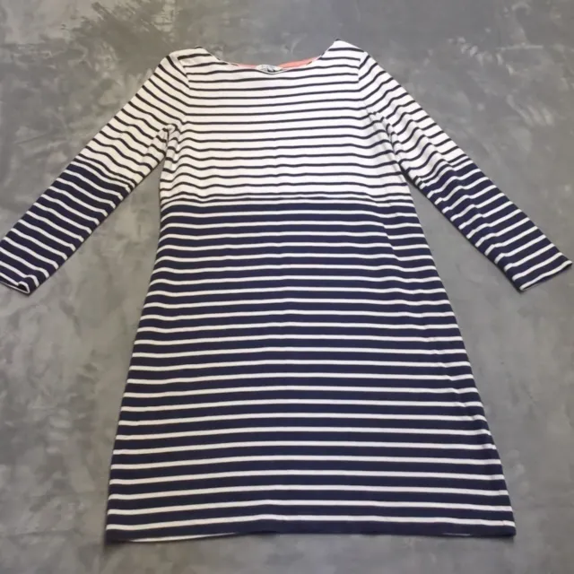 Boden Colourblock Tunic Sheath Dress WH972 Size US 12 100% Cotton 3/4 Sleeves