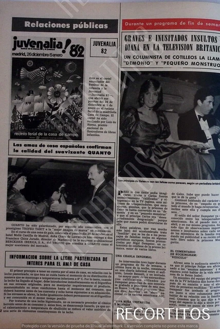 clippings 2001 LADY DI DIANA OF WALES INSULTED ON BRITISH TELEVISION