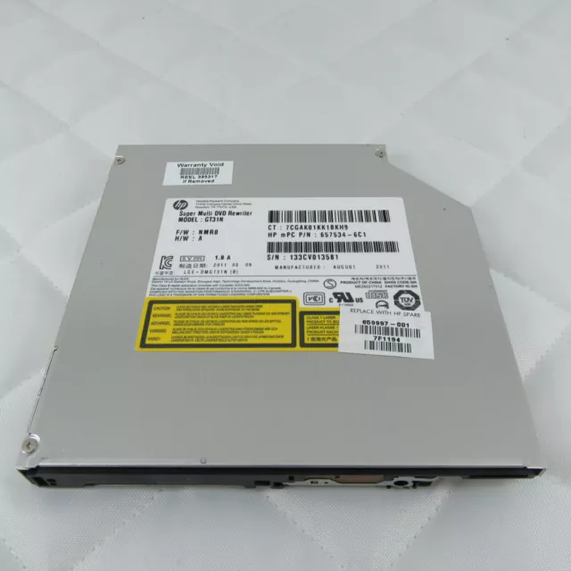 HP Laptop DVDRW Laufwerk Supermulti SATA 12 MM 538388-025