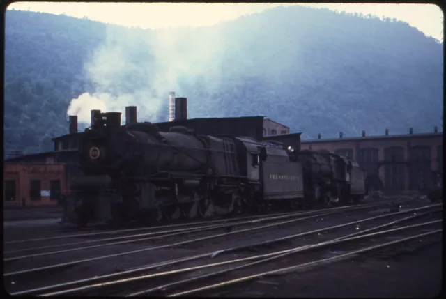 PRR Pennsylvania steam scene duplicate slide