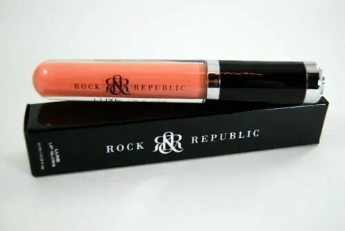 Rock & Republic Lip Gloss 0.11 Oz NWOB Shade Muse Peachy Pink