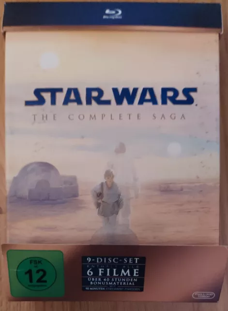 Star Wars: The Complete Saga (Blu-Ray / Bluray, 2011, 9 Discs)