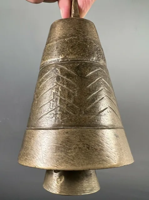 Rare Ottoman Period Bronze oxen Bell w/ incised decoration ca. 19-20th century