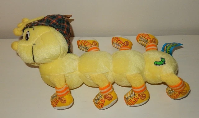 Peluche Vintage 'Lots A Leggggggs' Verte Avec 20 Pattes - Année 1984 - 40 Cm - Occasion En Très Bon état