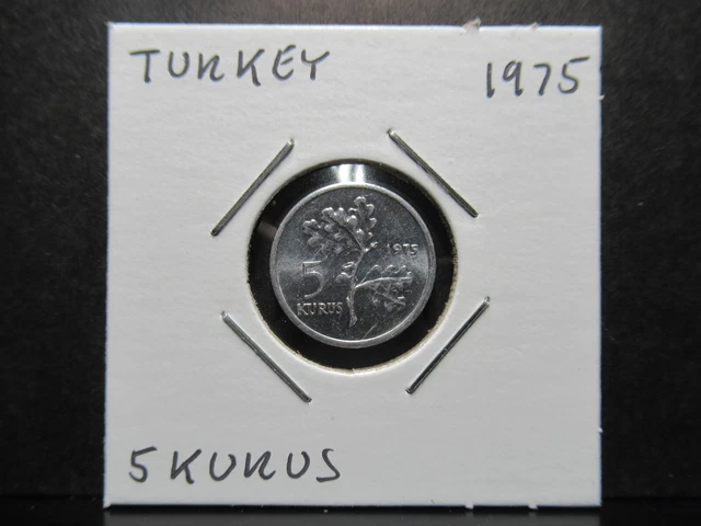 Turkey 5 Kurus 1975 - Coin in 2x2 Flip - A0608