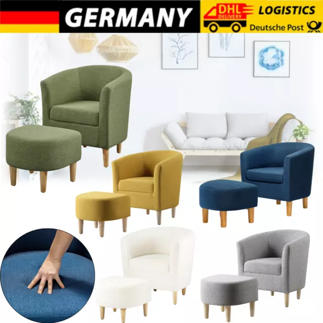 Ohrensessel Sessel mit Hocker Clubsessel Relaxsessel Lesesessel Sofa Fußhocker