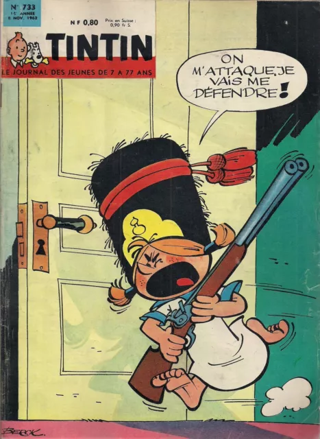 Journal De Tintin  N°733 - 8 Novembre 1962 Couverture Berck, Duval, Rataplan