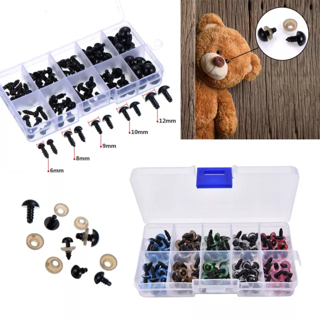 100X DIY Plastic Safety Eyes Soft Toys Teddy Bear Doll Animal Making Craft Screw