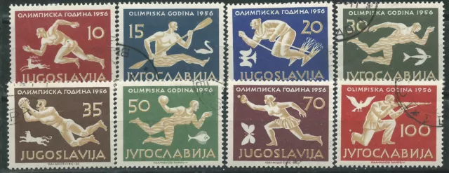 YUGOSLAVIA Scott# 461-468 Used Set. Olympics Melbourne 1956