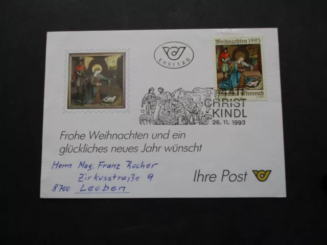 Z310c) Christkindl FDC 26.11.1993 - UKZ 13 / GWK Post