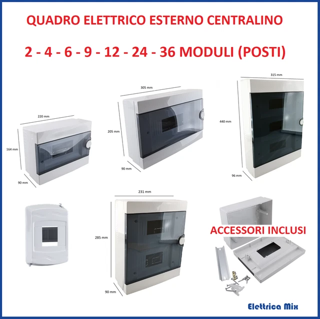 Bticino F107N36D3 Centralino Quadro Elettrico Parete 36 Moduli 3 File Da 12 Moduli DIN IP65 - Foto 6