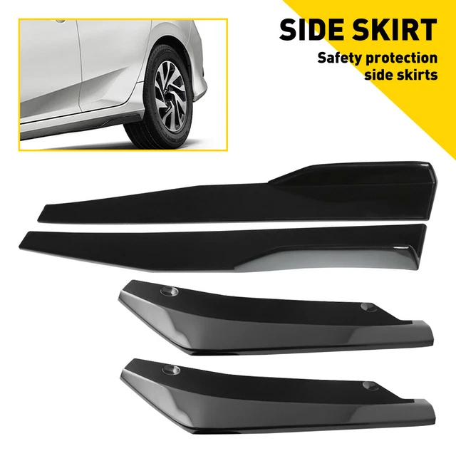 Qiilu Side Skirts, 29.3in Extension Rocker Panel Splitter, Car Side