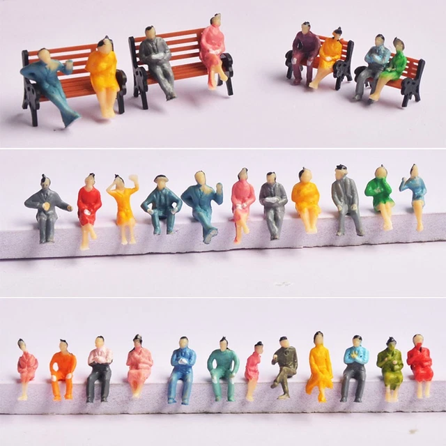 Personnage Assis à l'échelle HO 1/87 | Preiser 10097 - BOIS MODÉLISME