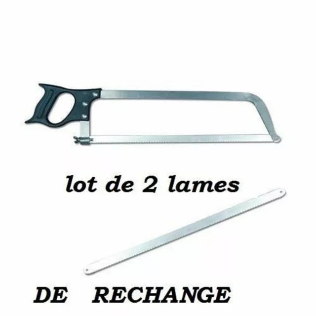 LOT DE 2 Lame De Rechange pour la Scie De Boucher 46 Cm  Pradel Excellence