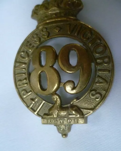 VICTORIAN 89th Princess Victorians Regiment of Foot Glengarry Badge ANTIQUE Org 3