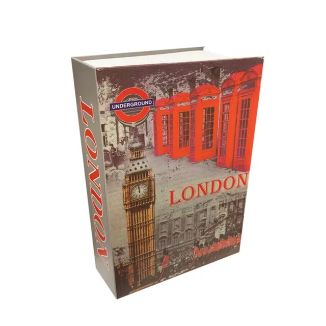 MICEL - 13403 – Safety Box in Book Shape, Camouflage, London Book, Key Opening,