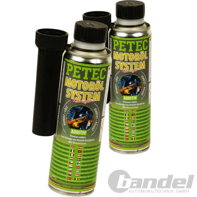 2x 300ml PETEC 80350 RISCIACQUO OLIO MOTORE SISTEMA DETERGENTE BENZINA DIESEL