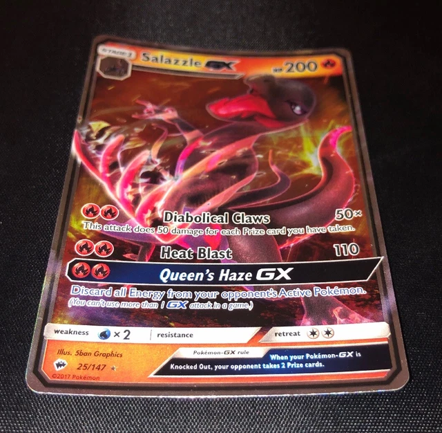 Salazzle GX - Burning Shadows - 25/147 - Half Art Ultra - Pokemon