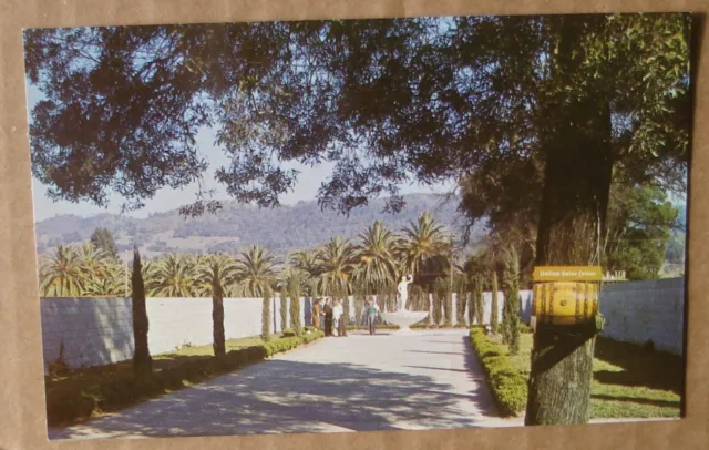 Italian Swiss Colony Winery Asti California CA Statue Bacchus Vtg Postcard