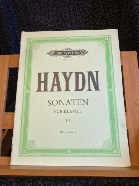 Joseph Haydn Sonates pour piano volume III Martienssen partition Peters n°713c