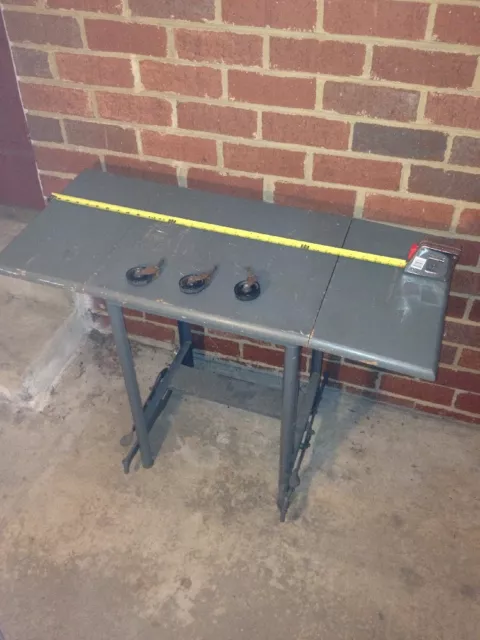 Industrial Typewriter Stand Hi Lo Drop Leaf Metal Wood Type table steampunk Vtg Industrial Typewriter Stand Hi Lo Drop Leaf Metal Wood Type table steampunk Vtg