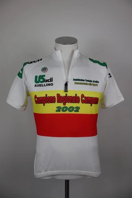 Maillot Cyclisme Vintage SERGAL - Laine Acrylique Jaune, Manches Longues, Demi-zip, Taille 2