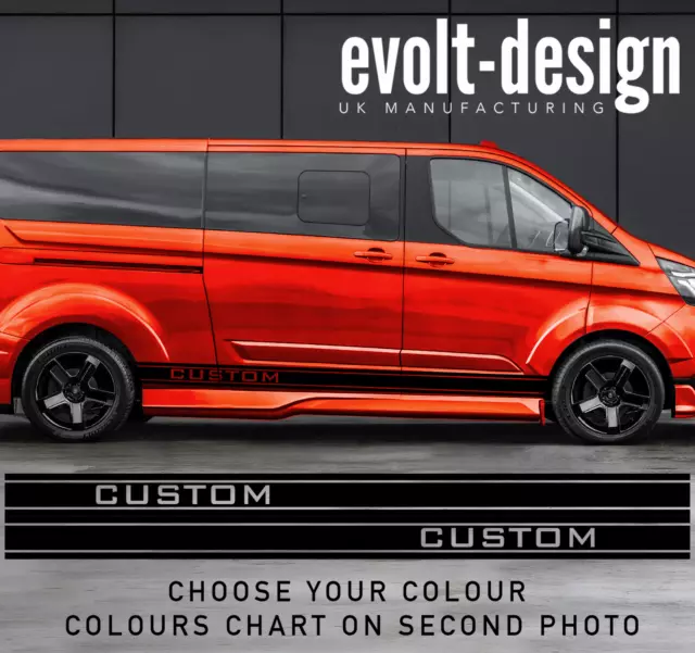 Für Ford Transit Custom Side Racing Streifen Grafik Aufkleber Aufkleber SWB LWB