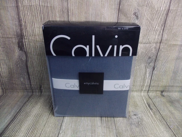 CALVIN KLEIN BODY Fitted Sheet Bnip Cotton Modal Bedding Single Indigo Ck 16.95 PicClick UK