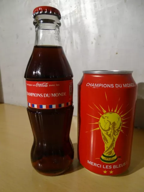 bouteille + canette coca cola coupe du monde,pleines,