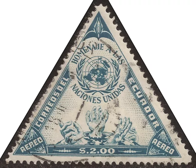 Ecuador A- 316 1957 Flugpost Hommage A Las Vereinte Nationen Gebraucht