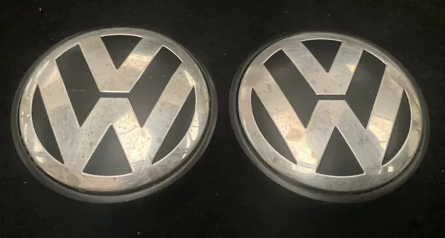 2 x VOLKSWAGEN SCIROCCO ALLOY WHEEL HUB CENTRE CAP 3B7601171
