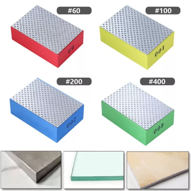 Diamond Hand Polishing Pads Tile Glass Abrasive Sanding Disc Grinding Block Pad