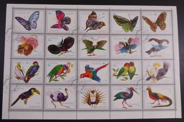 Fujeira 1972, ZD Bögen "Birds/Butterflies", gest./CTO, Mi.Nr. 1160-79