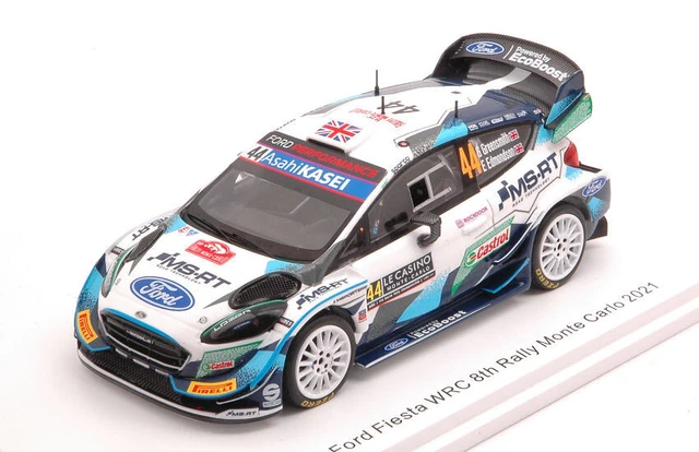 Modellino Auto Statico Ford Fiesta Wrcm N.44 Rally Monte Carlo 2021 Scala 1:43