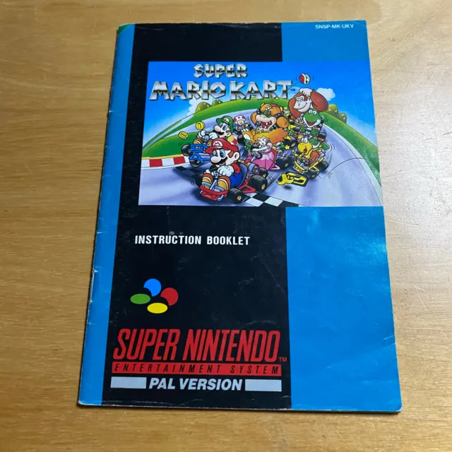 Super Nintendo SNES Instruction Manual - Super Mario Kart