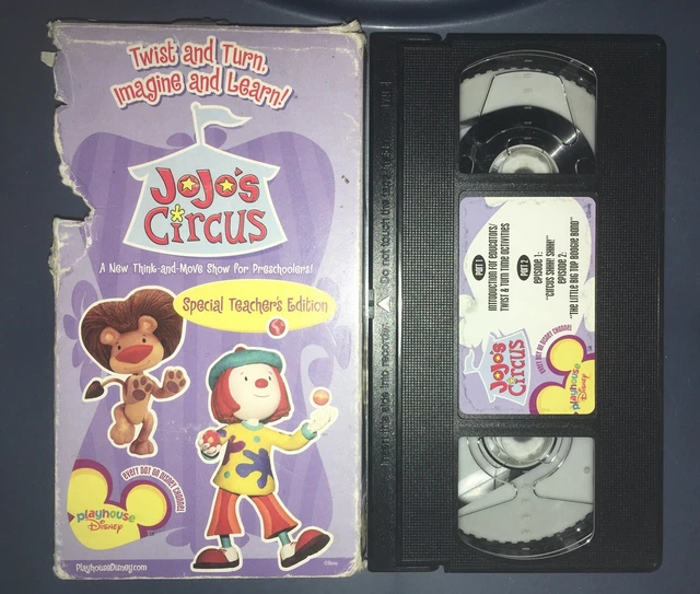 PLAYHOUSE DISNEY JOJO'S CIRCUS Vhs Video Tape Special Teacher's Edition