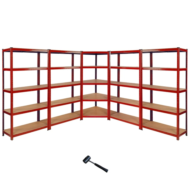 1 x scaffalature per garage con scaffalature angolari 4 x 90 cm ripiani in metallo resistenti