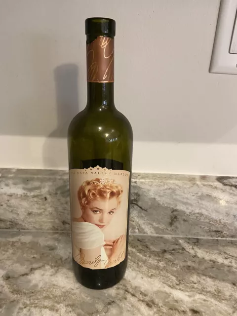 Marilyn Monroe Merlot 1998 Napa Valley Empty Wine Bottle