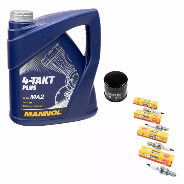 Pack de Maintenance Huile pour Suzuki Gsx-R 1100 W GU75C 1993-1997 4L + Bougies