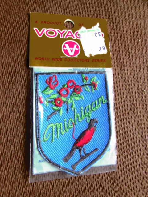 Voyager State Souvenir Patch Michigan Embroidered Patch Emblem Vintage