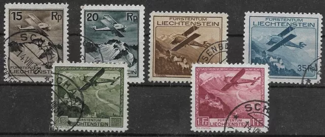Liechtenstein MiNr 108 - 113 gestempelt