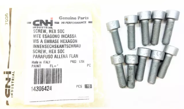 Hex Head Screw for CASE NEW HOLLAND/CNH 14306424 [Lot of 10] NOS