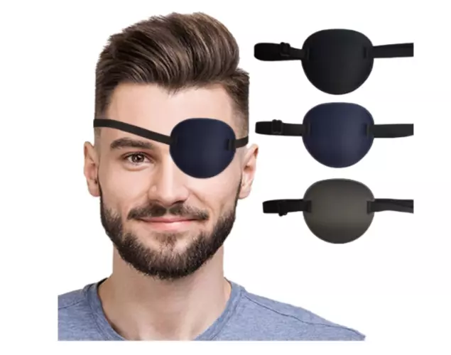 Pirate Eye Patches 3 Pack Adjustable Amblyopia Lazy Eye Patches for Adults and C