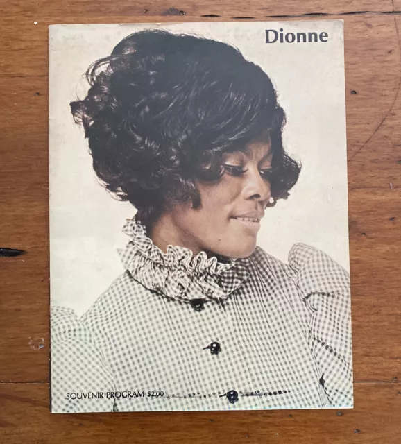 Vintage Dionne Warwick Autographed Souvenir Program R&B Soul Music