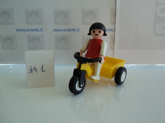 Set Playmobil Vintage 3067 (2000) - Voiture 4x4 Blanc/violet, Personnages Fille, Chiens