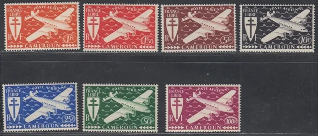 French Cameroun 1942- MNH stamps. Yvert Nr.: 238/244. "Aircraft".. (EB) MV-16942
