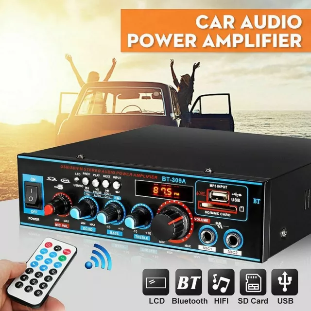 Amplifier Bluetooth 220/12V/800 V / 5.0 W, Speakers/Power / Audio / Bass