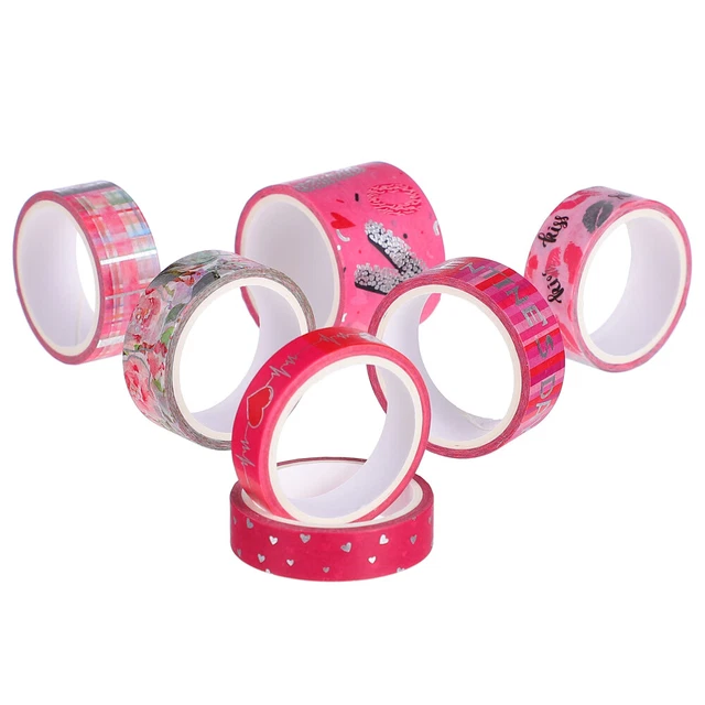 14 Rolls Ruban De Masquage Washi Ruban Décoratif Rose Album Rose Appliqué