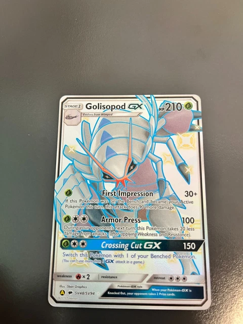 Pokemon Golisopod GX Ultra Shiny SV48/SV94 HIDEN FATES ENG