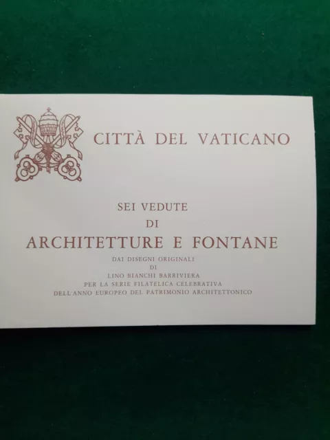 Vaticano 1978 Architetture E Fontane Set 6 Cartoline Postali Da 130 Lire